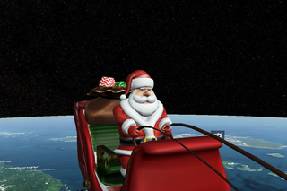 Santa is focussed on the long night ahead